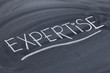 expertise word on blackboard