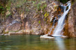 Deep forest Waterfall in Geres national park, north of Portugal.