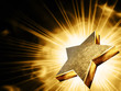 Photo: Gold star in the rays Gold star in the rays