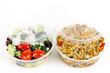 Photo: Prepared salads in takeout containers Prepared salads in takeout containers