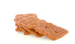 Dutch speculaas-spiced windmill cookies isolated over white back