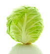 Image of white cabbage head isolated on white