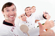 Confident restaurant staff