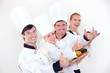 Successful restaurant staff