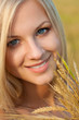 closeup woman face