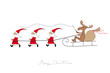 Die Weihnachtsmänner müssen laufen