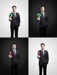Set of mans with a question and exclamation marks