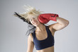 Self punishment woman boxer