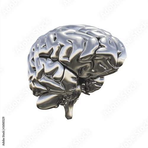 Illustration: Chrome Brain - Ansicht halb links Chrome Brain - Ansicht halb links