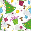 Seamless christmas white background