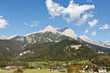 Mountain landscape with blue sky above