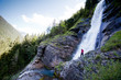 cascade du rouget with man