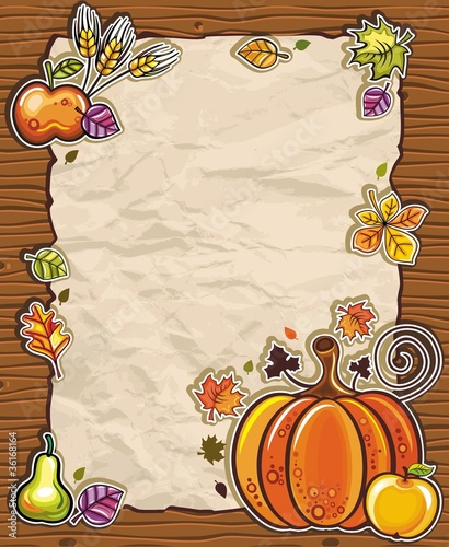 Vector: Thanksgiving theme 4: Beautiful Holiday paper arrangement Thanksgiving theme 4: Beautiful Holiday paper arrangement
