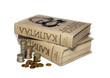 Books of Charles  Marx and the  coins