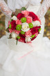 Bride with bouquet, closeup Bride with bouquet, closeup
