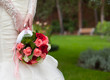 Bride with bouquet, closeup Bride with bouquet, closeup