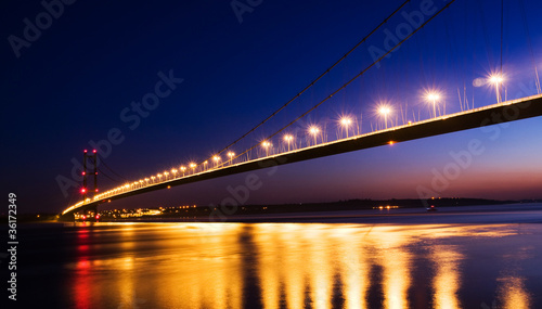 Photo: humber bridge at night humber bridge at night