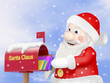 Santa Claus at letterbox