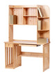 Wooden workstation over white, with clipping path
