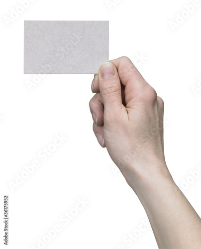 Foto: hand holding a card hand holding a card