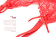 Red garter belt