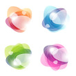 Abstract colorful labels. Vector illustration.