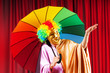 Theater concept with masked actor