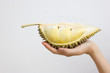 Close up of peeled durian