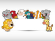cartoon animal card
