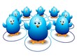 Pulcini Uccelli Blu Social Network-Blue Birds Social Media