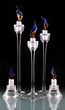 Glass candlesticks with water Glass candlesticks with water