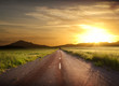Rural Road Fiery Sunset Rural Road Fiery Sunset