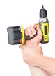 battery screwdriver in hand