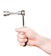 hand with wrench