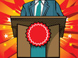 Vector politic at tribune
