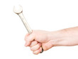 hand with wrench