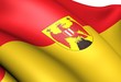 Flag of Burgenland, Austria.