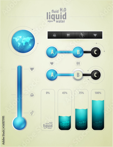 Vector: infographics element on water and liquid infographics element on water and liquid