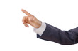 Businessman pressing buttons in the air