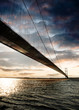 suspension bridge over river