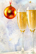 Champagne and ball