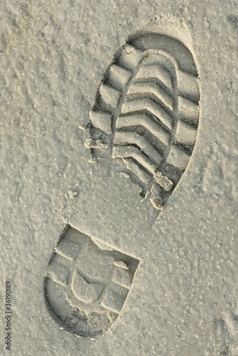 Photo: Schuhabdruck im Sand 190 Schuhabdruck im Sand 190