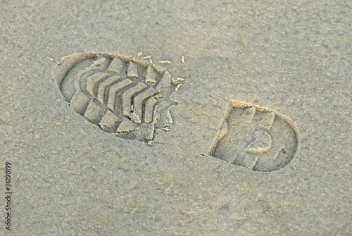 Photo: Schuhabdruck im Sand 197 Schuhabdruck im Sand 197