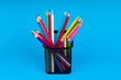 Colourful pencils on the background Colourful pencils on the background