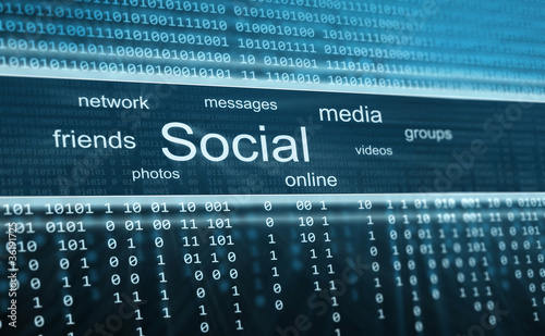 Illustration: Social media, technology background Social media, technology background