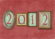 2012, cadres fond rouge