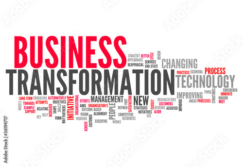 Illustration: Word Cloud "Business Transformation" Word Cloud "Business Transformation"