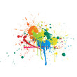 Vector: Color Paint Splashes On White Background Color Paint Splashes On White Background