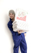 stehender pizzalieferant