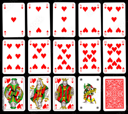 Illustration: Playing cards - Hearts Playing cards - Hearts